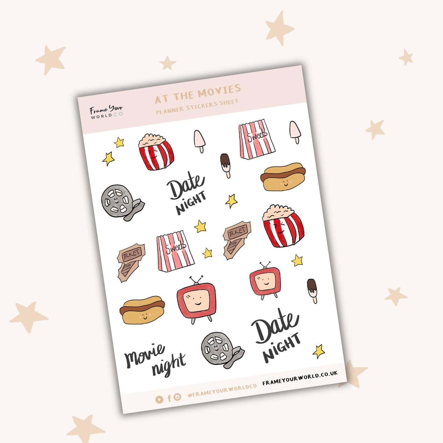 At The Movies Planner Stickers