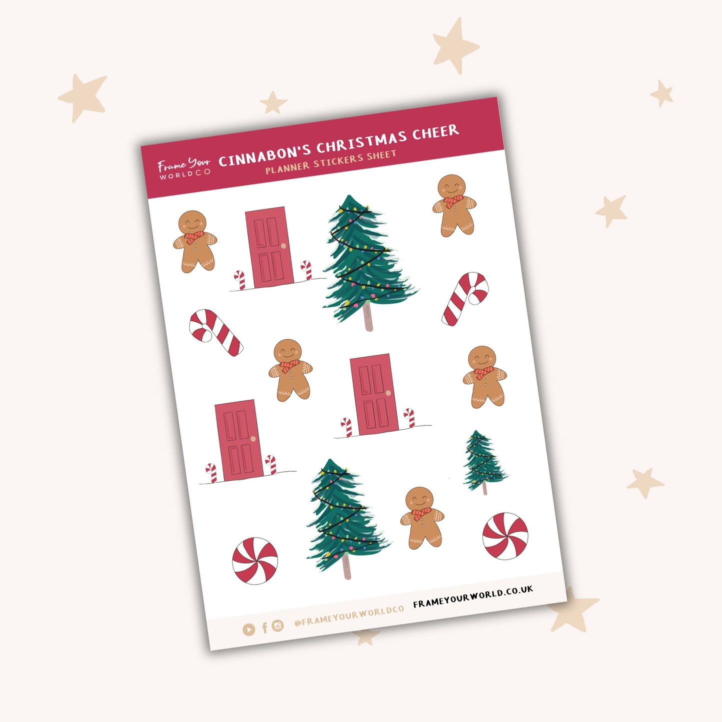 Cinnabon’s Christmas Cheer Planner Sticker Sheet