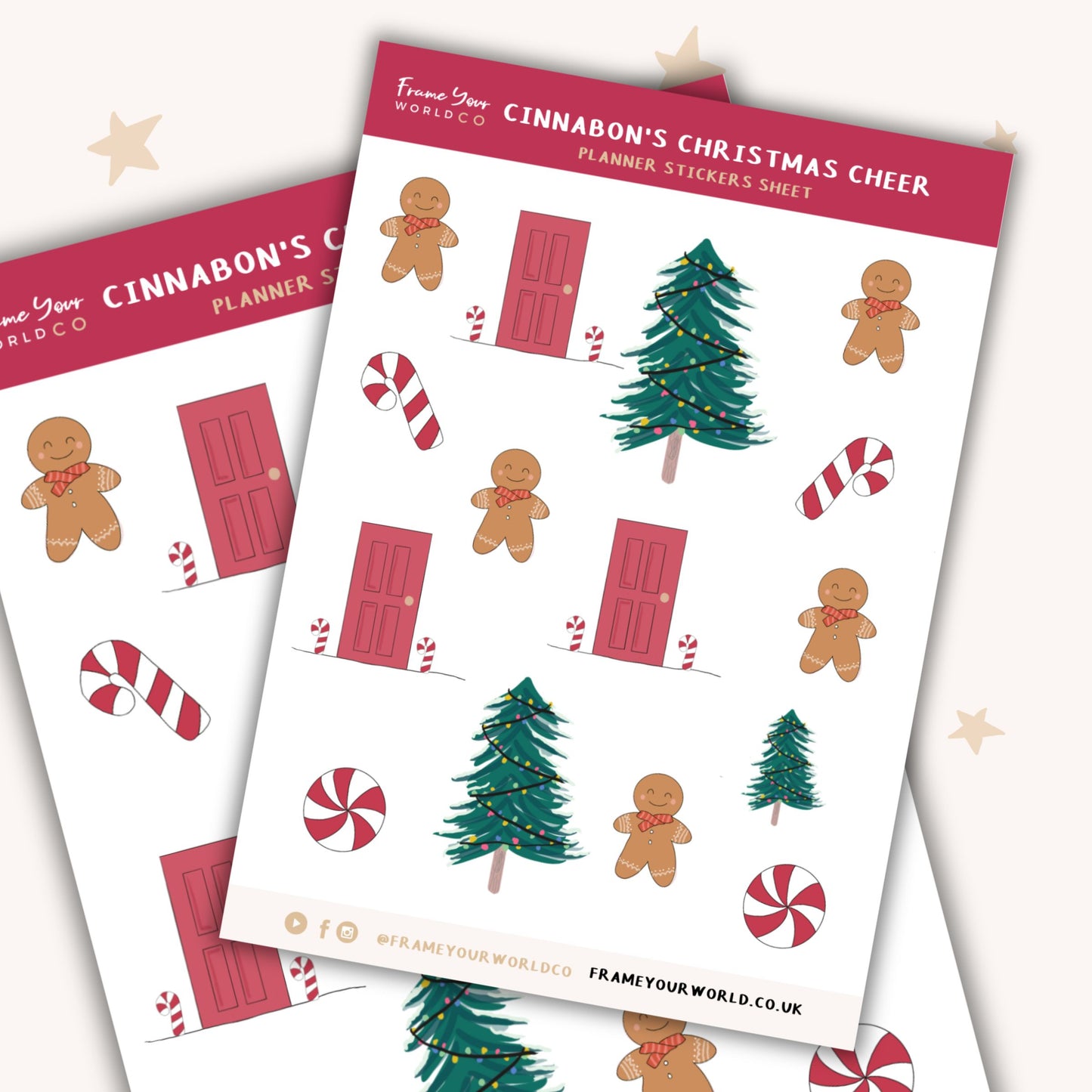 Cinnabon’s Christmas Cheer Planner Sticker Sheet