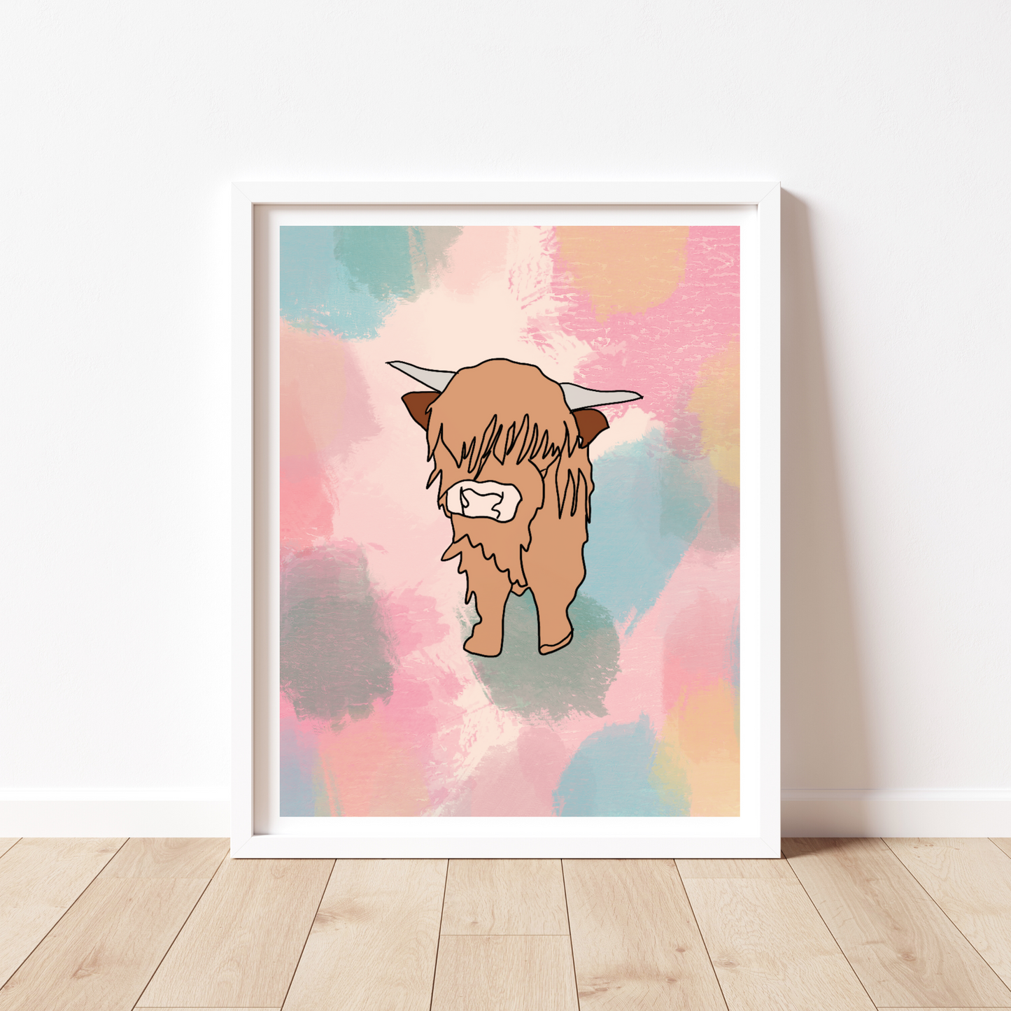 Highland Coo Multi Coloured
