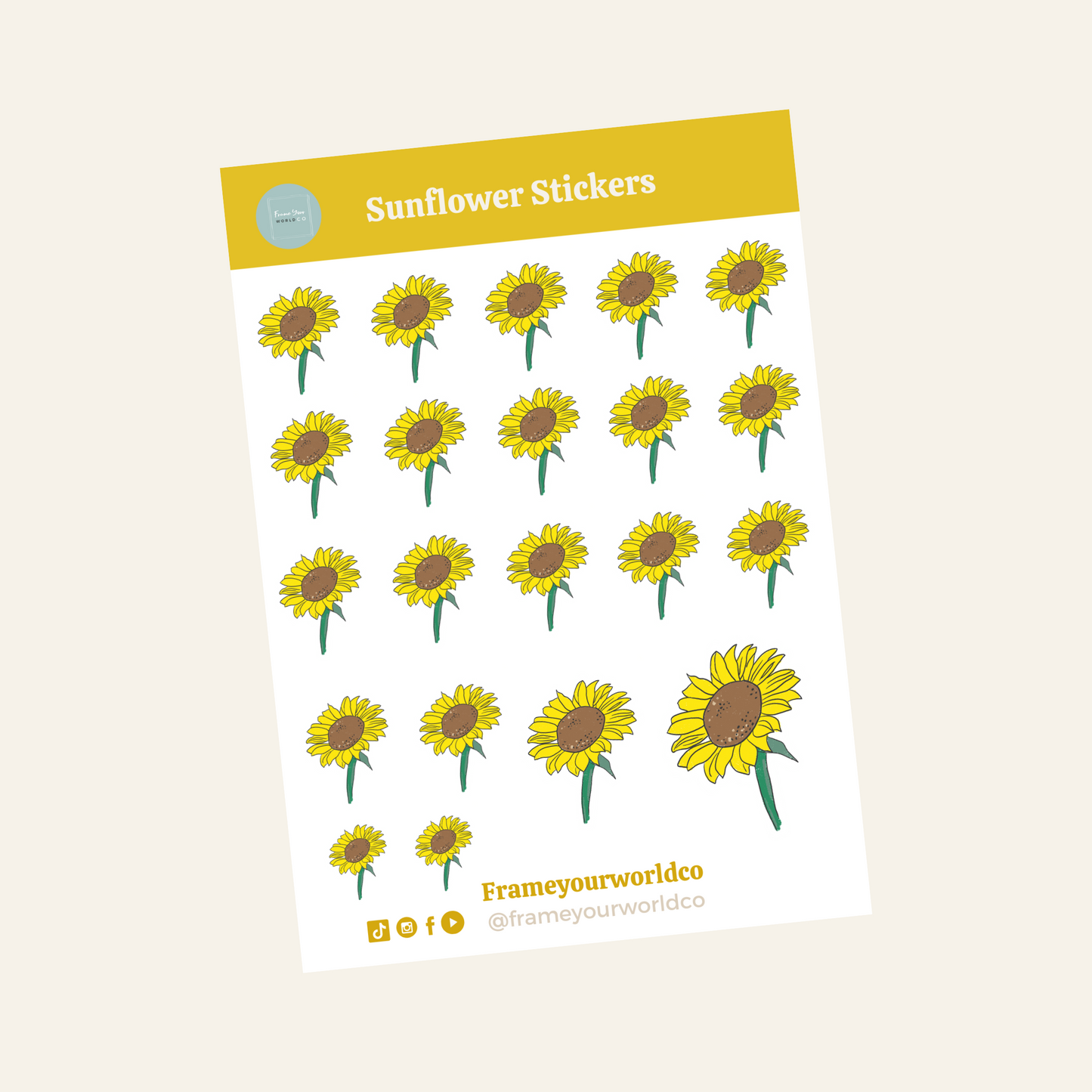 Sunflowers Sticker Set