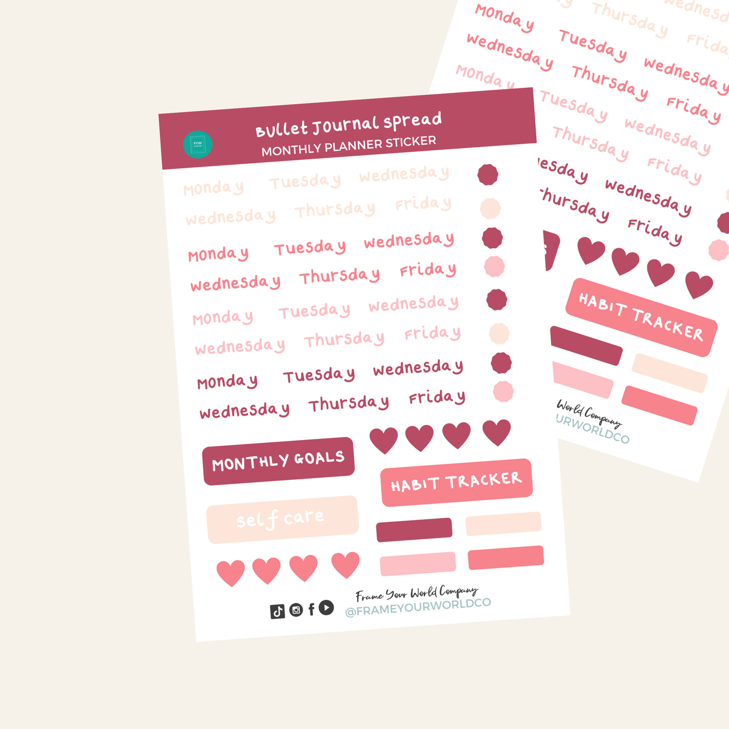 Monthly Planner Stickers