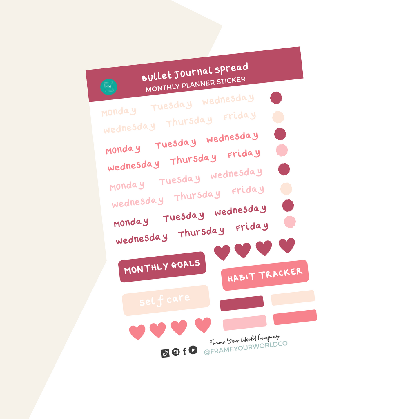 Monthly Planner Stickers