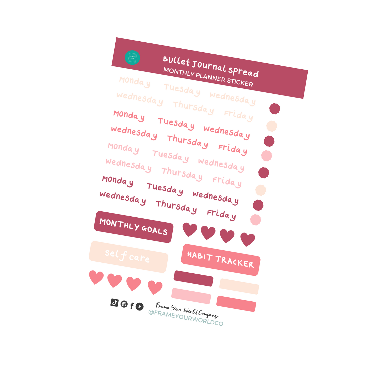 Monthly Planner Stickers