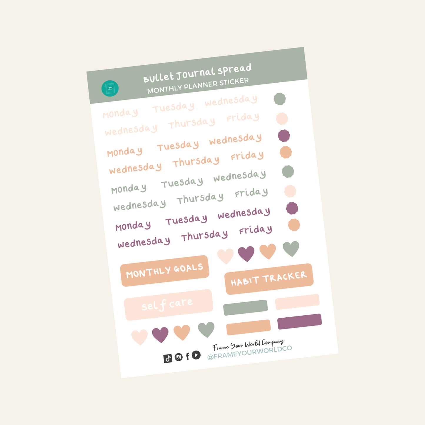 Monthly Planner Stickers