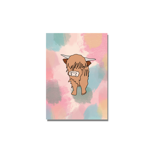 Highland Coo Multi Coloured