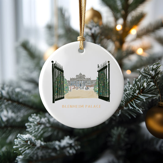 Blenheim Palace Ceramic Christmas Bauble – Festive Tree Ornament