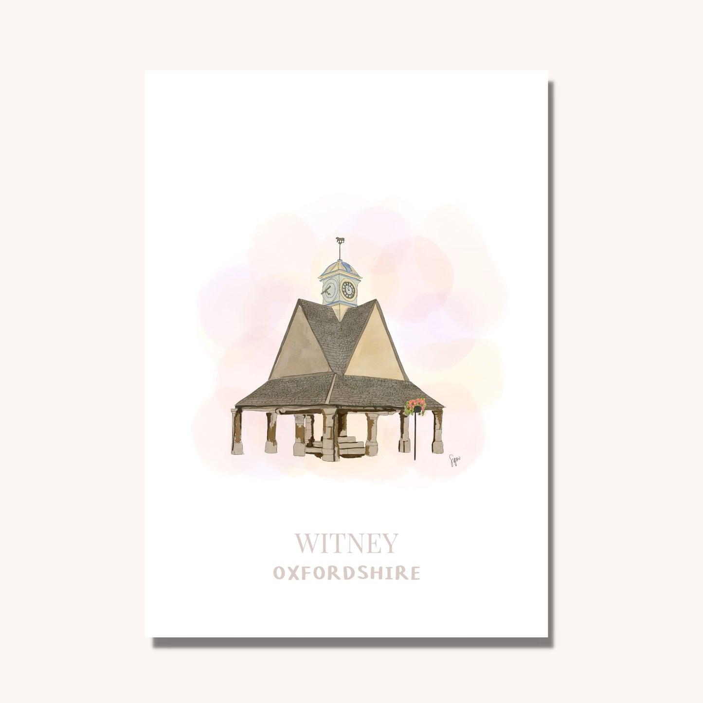 Witney Buttercross Illustration Art Print