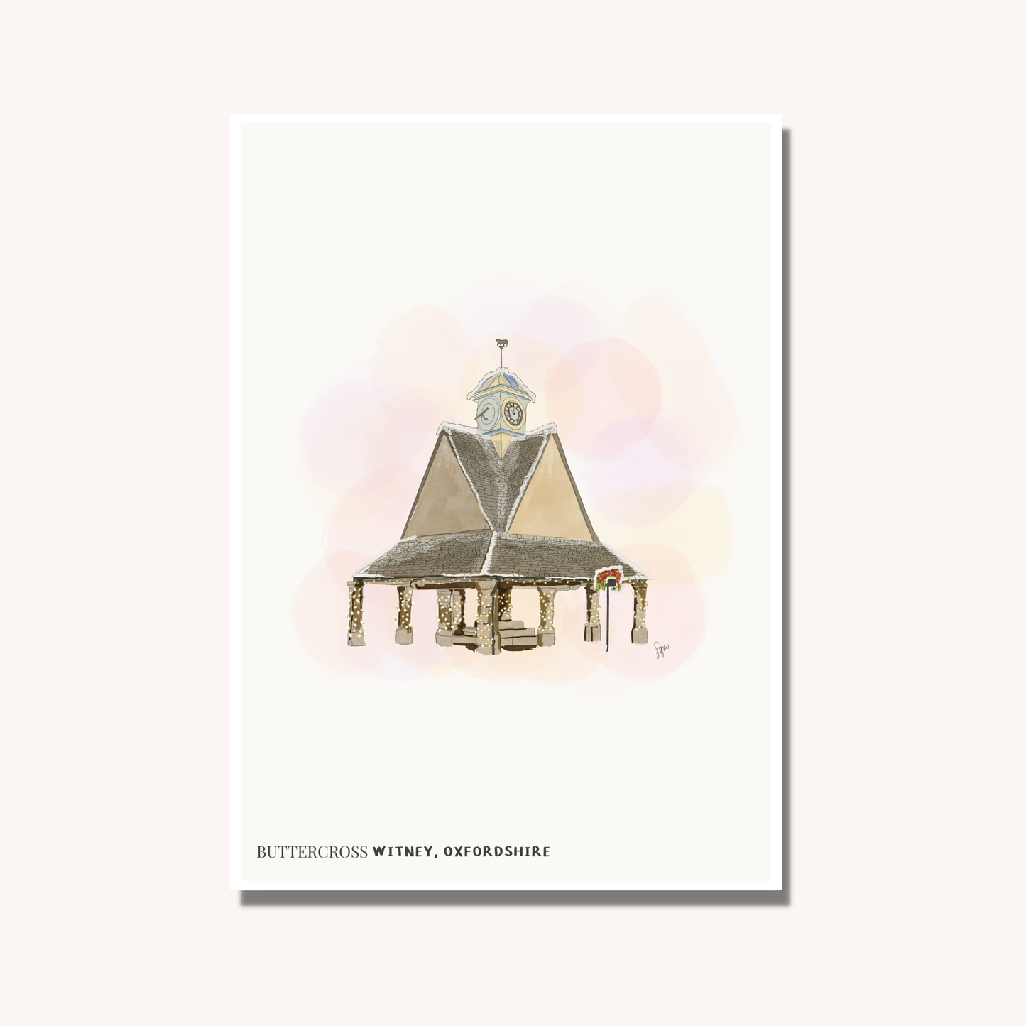 Witney Buttercross Illustration Art Print