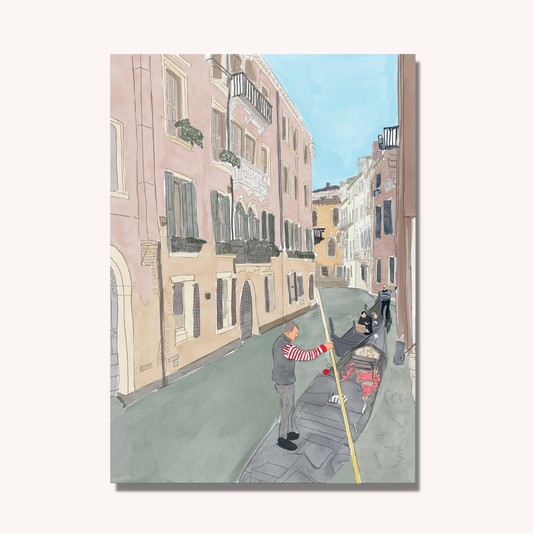 Venice canal art print