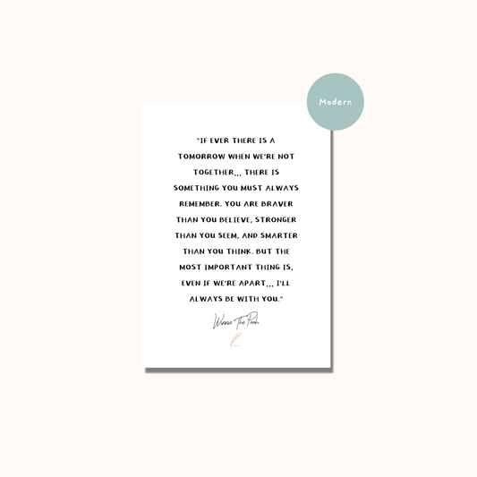 Winnie The Pooh Inspired Friendship Quote Print
