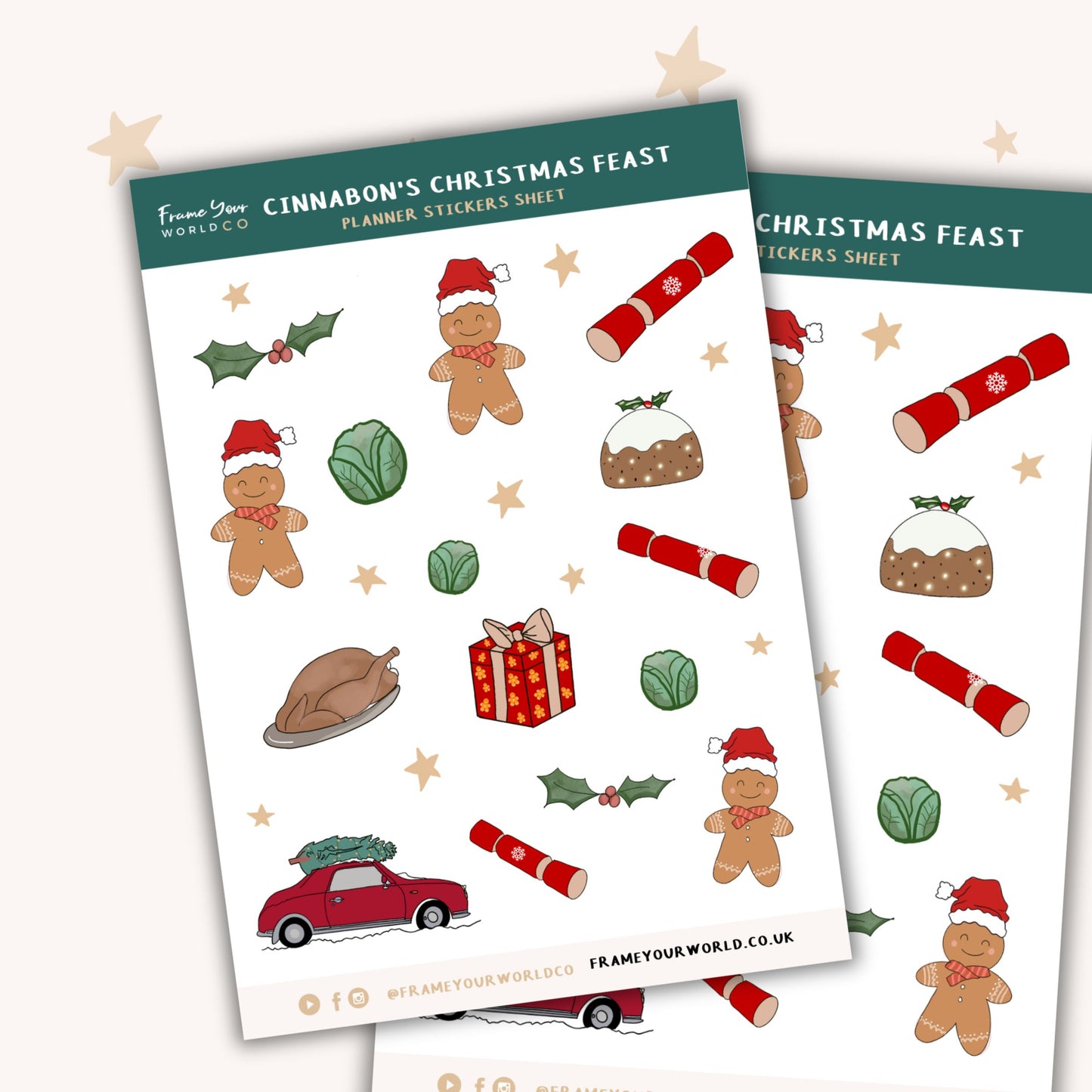 Christmas Feast Planner Sticker Sheet