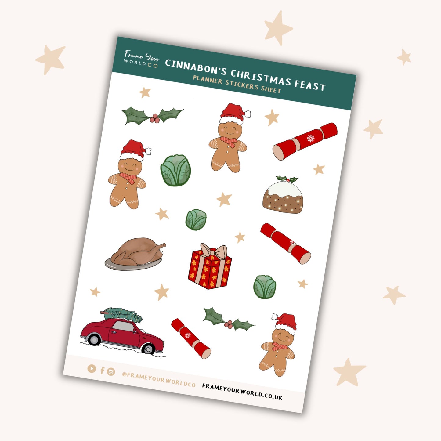 Christmas Feast Planner Sticker Sheet