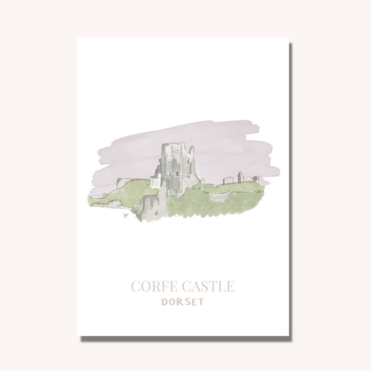 Corfe Castle Dorset Art Print