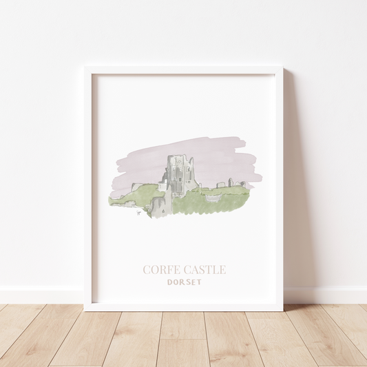 Corfe Castle Art Print
