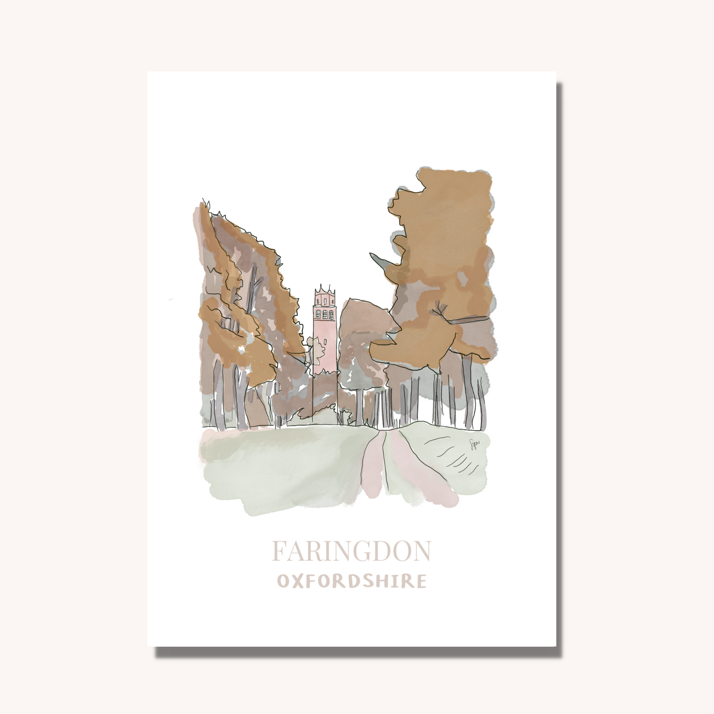 Faringdon Folly Art Print