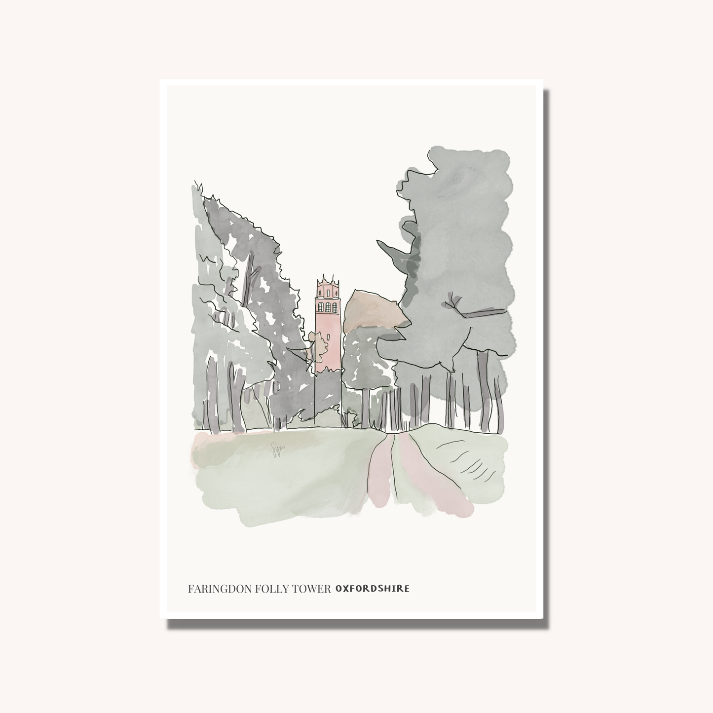 Faringdon Folly Art Print