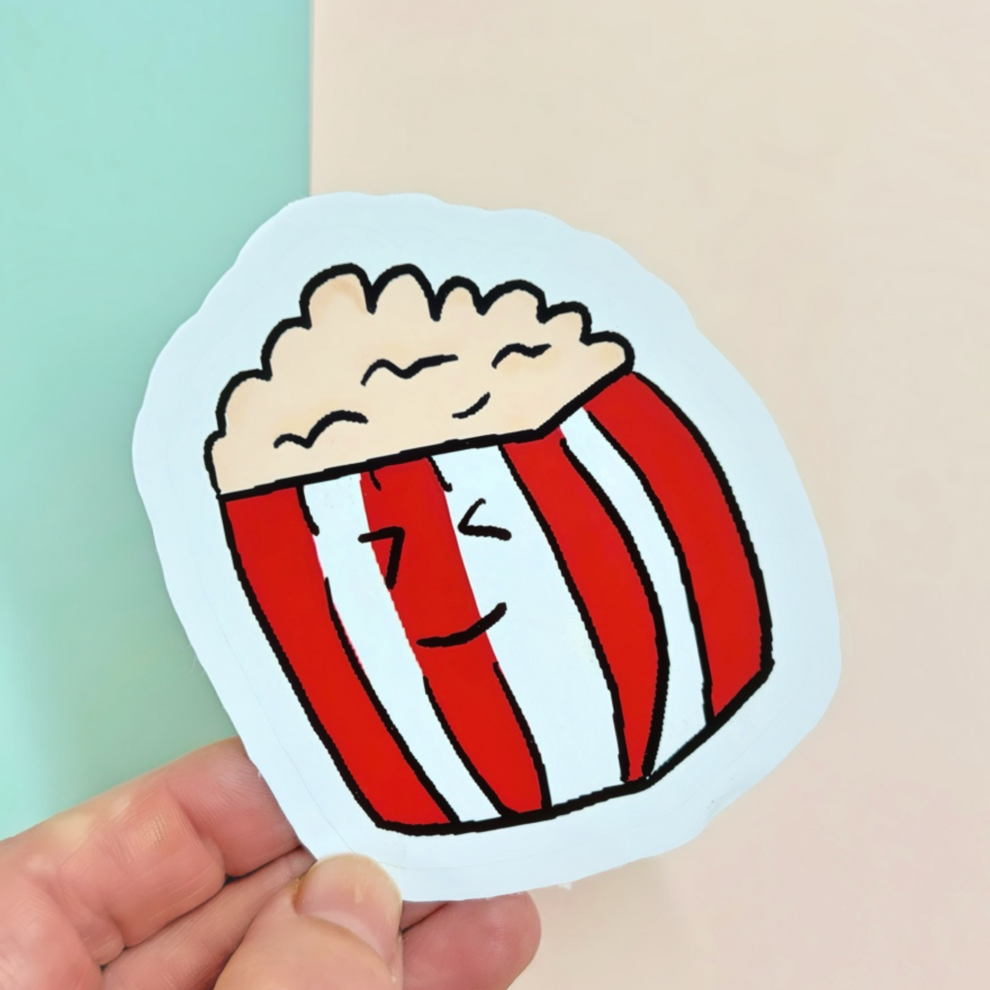 Giant Popcorn Vinyl Sticker