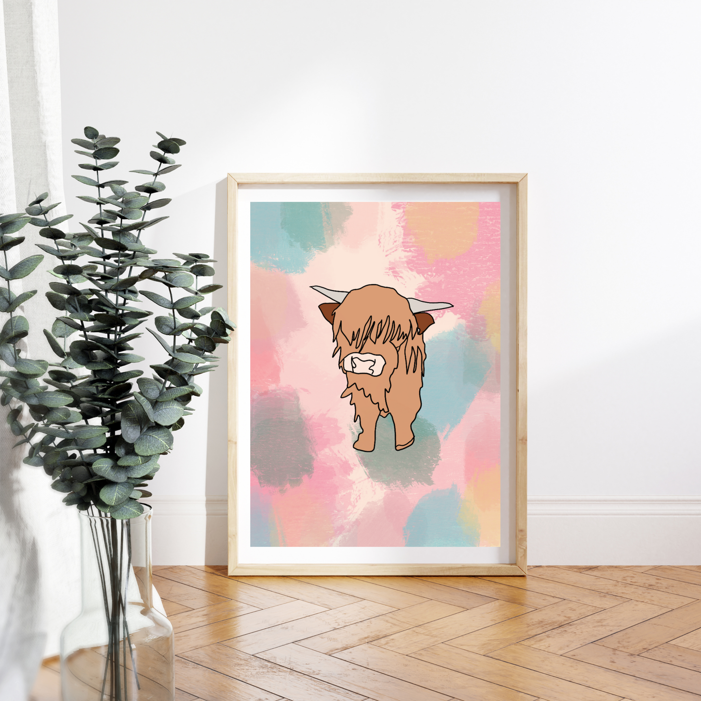 Highland Coo Multi Coloured