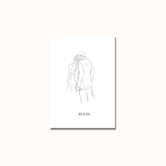 Bride & Groom Personalised Date Print