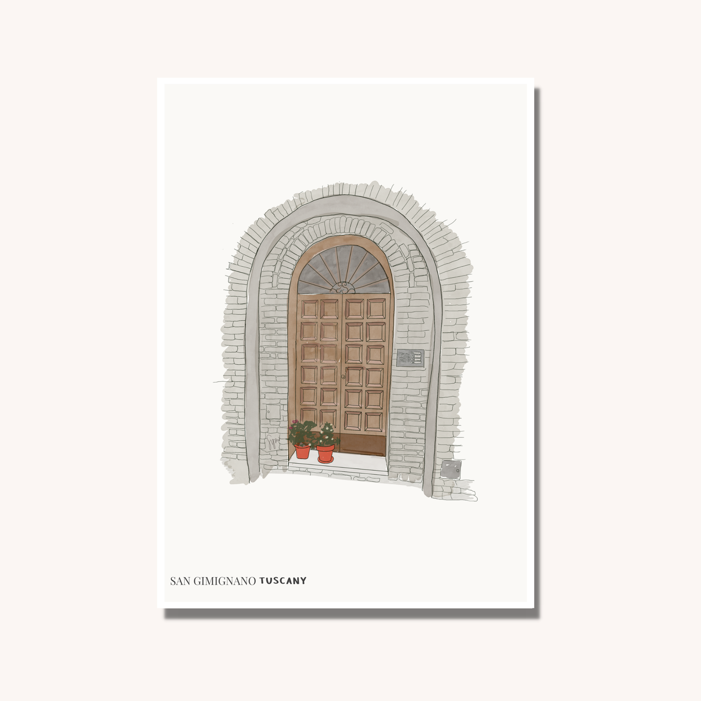 San Gimignano Doorway, Tuscany, Italy | Travel Wall