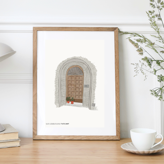 San Gimignano Doorway Art Print