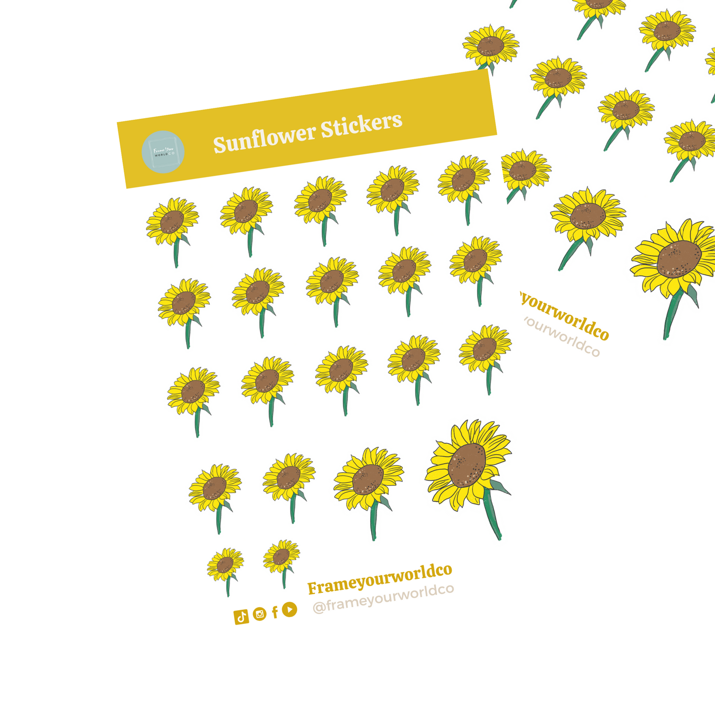 Sunflowers Sticker Set