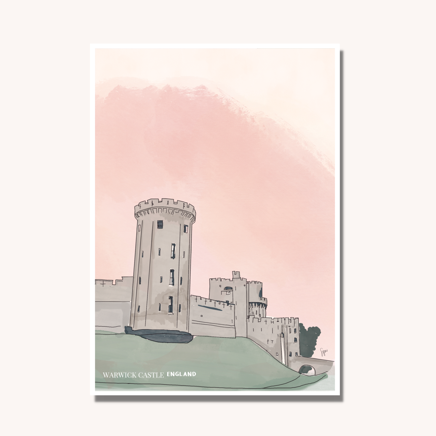 Warwick Castle Art Print - English Heritage Wall Art