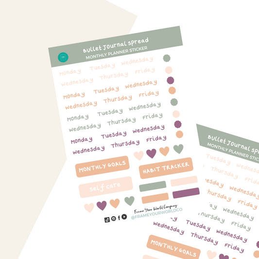 Monthly Planner Stickers