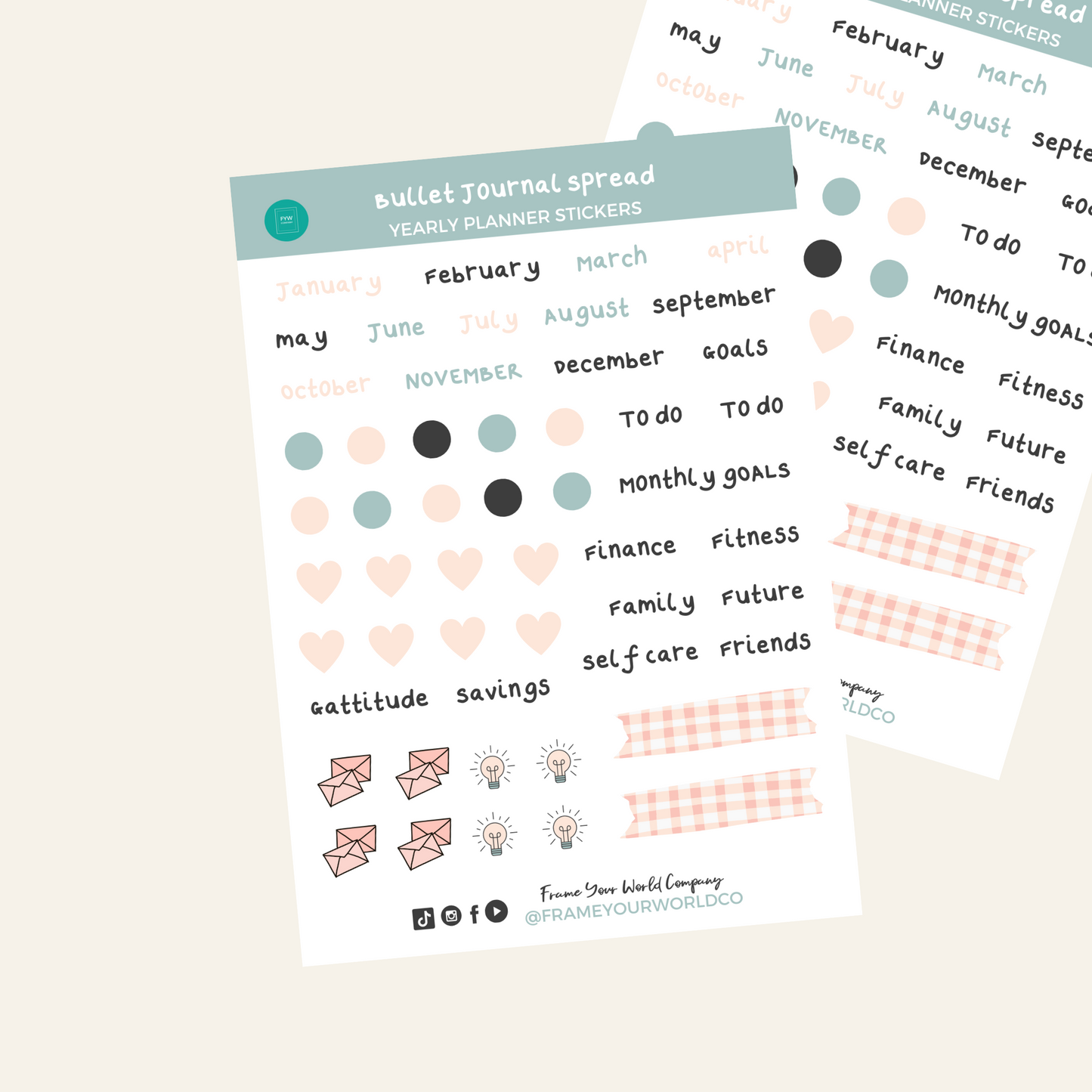 Yearly Planner Stickers