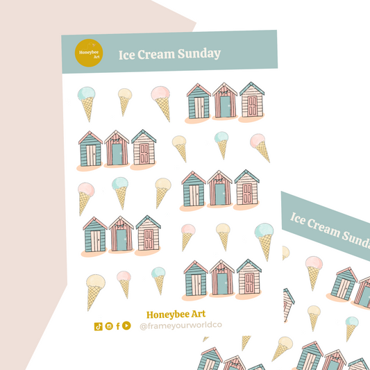 Ice Cream Sundays Sticker Set