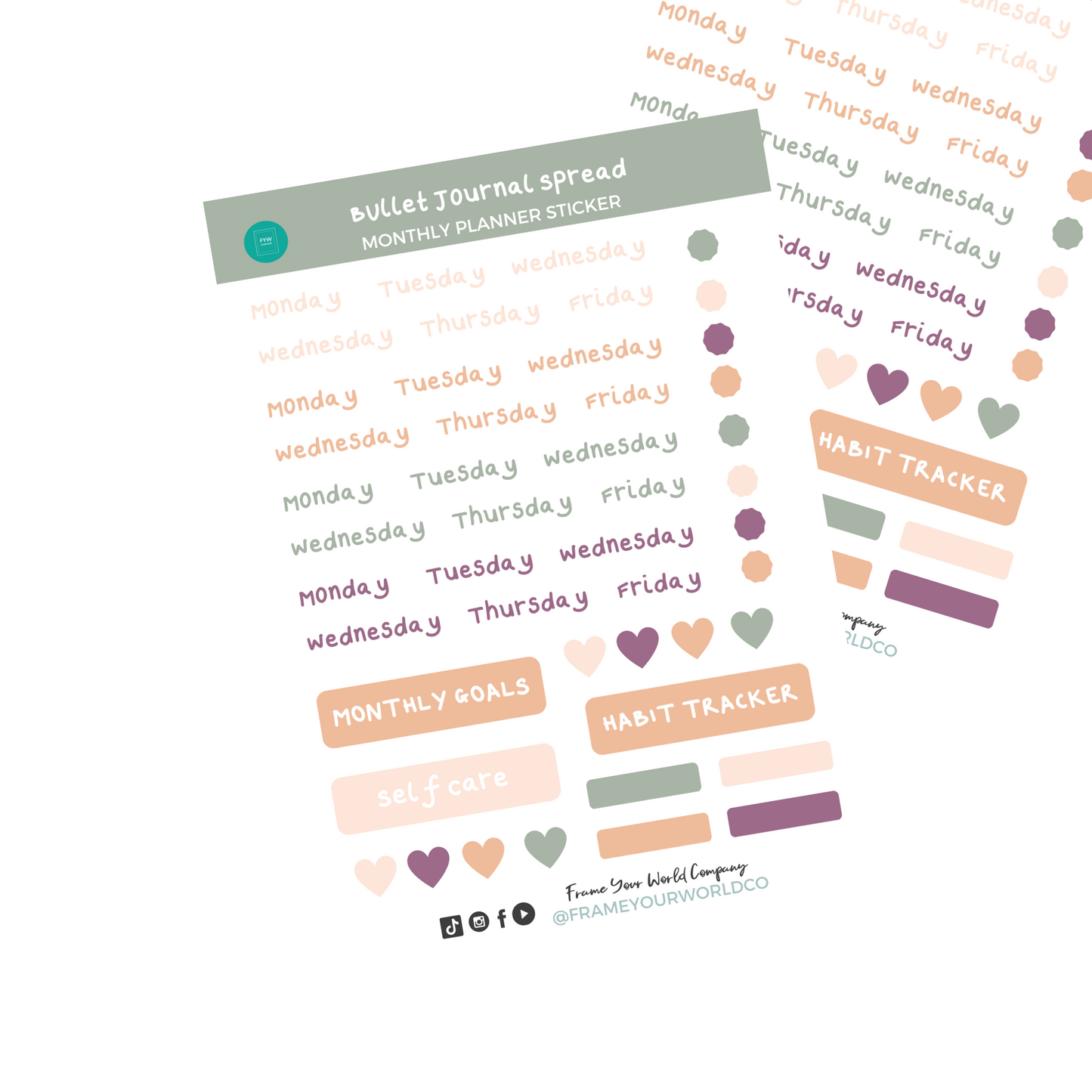 Monthly Planner Stickers